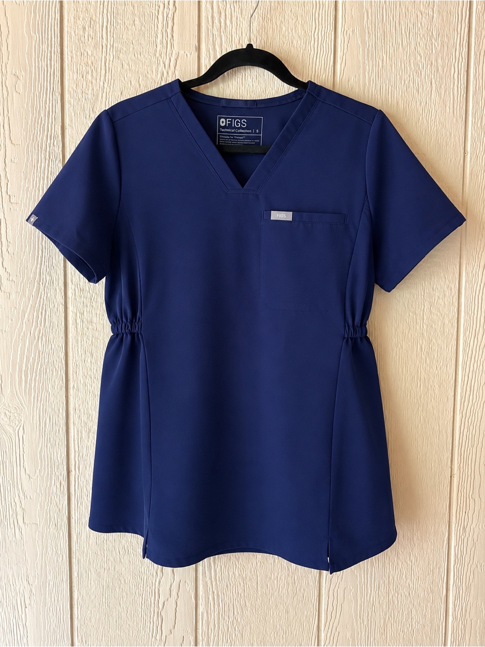 FIGS Maternity Scrub Top Navy Blue Size Small